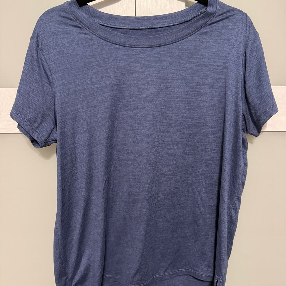 Gaiam Heathered Blue Short Sleeve Activewear Tee - Size M